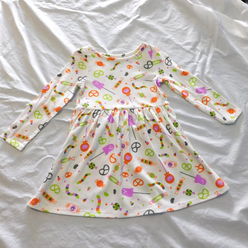 Toddler Girl Halloween Dress Sizes 4T Candy Trick or Treat Pumpkin NEW